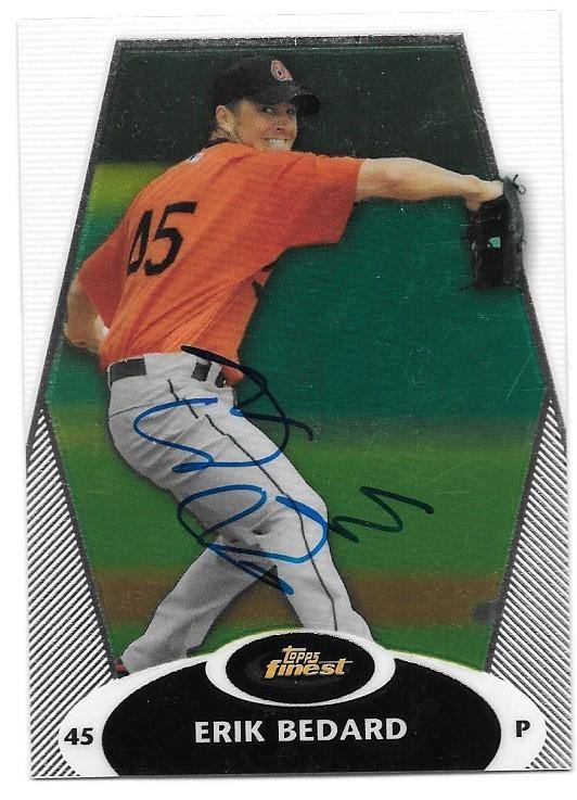 Erik Bedard Signed 2008 Topps Finest Baseball Card - Baltimore Orioles - PastPros