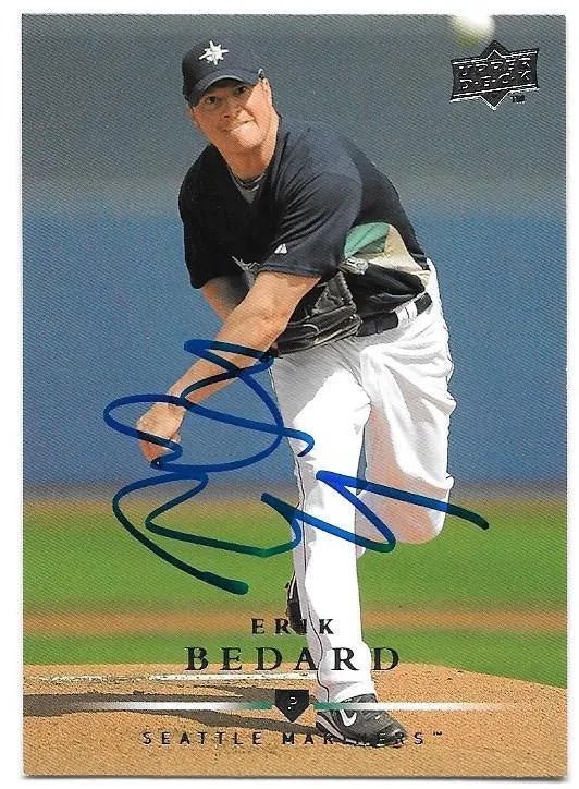 Erik Bedard Signed 2008 Upper Deck Baseball Card - Seattle Mariners