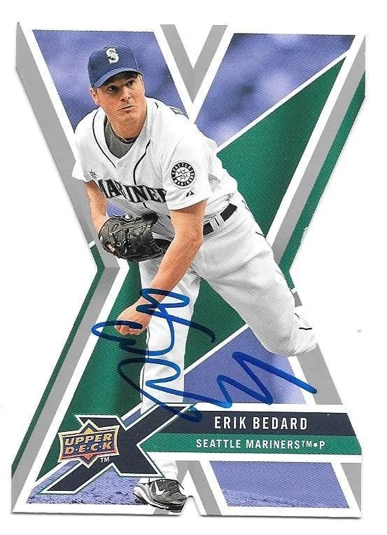 Erik Bedard Signed 2008 Upper Deck X Baseball Card - Seattle Mariners
