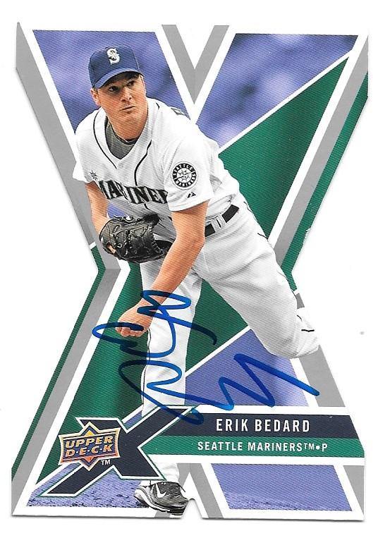 Erik Bedard Signed 2008 Upper Deck X Baseball Card - Seattle Mariners - PastPros