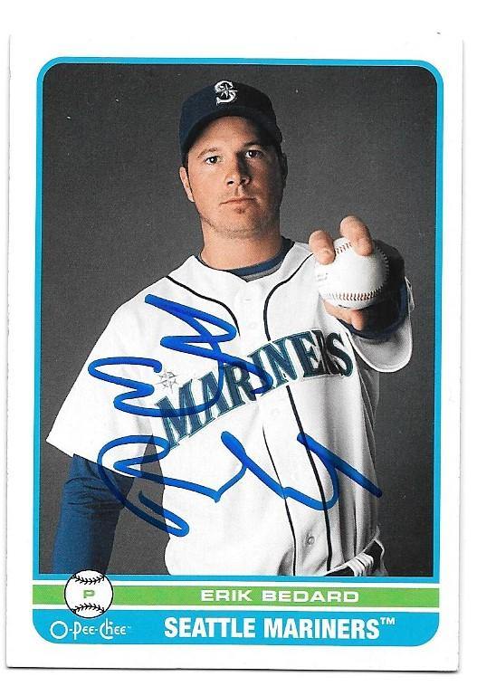Erik Bedard Signed 2009 O-Pee-Chee Baseball Card - Seattle Mariners - PastPros