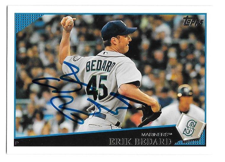 Erik Bedard Signed 2009 Topps Baseball Card - Seattle Mariners - PastPros