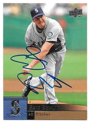 Erik Bedard Signed 2009 Upper Deck Baseball Card - Seattle Mariners