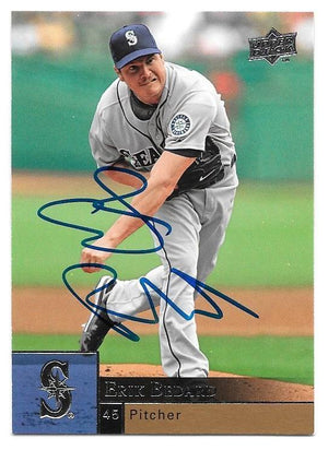 Erik Bedard Signed 2009 Upper Deck Baseball Card - Seattle Mariners - PastPros