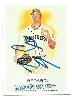 Erik Bedard Signed 2010 Allen & Ginter Baseball Card - Seattle Mariners - PastPros