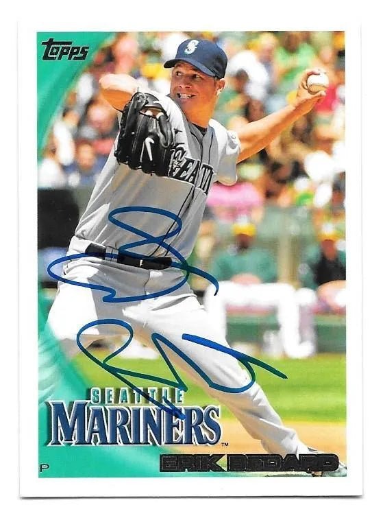 Erik Bedard Signed 2010 Topps Baseball Card - Seattle Mariners