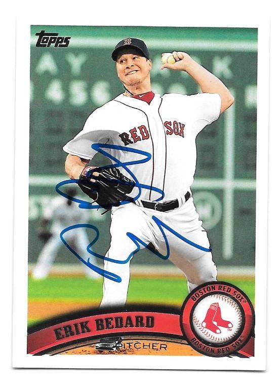 Erik Bedard Signed 2010 Topps Baseball Card - Boston Red Sox - PastPros