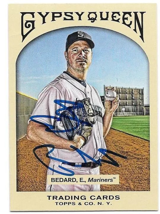 Erik Bedard Signed 2011 Topps Gypsy Queen Baseball Card - Seattle Mariners