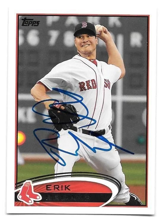 Erik Bedard Signed 2012 Topps Baseball Card - Boston Red Sox