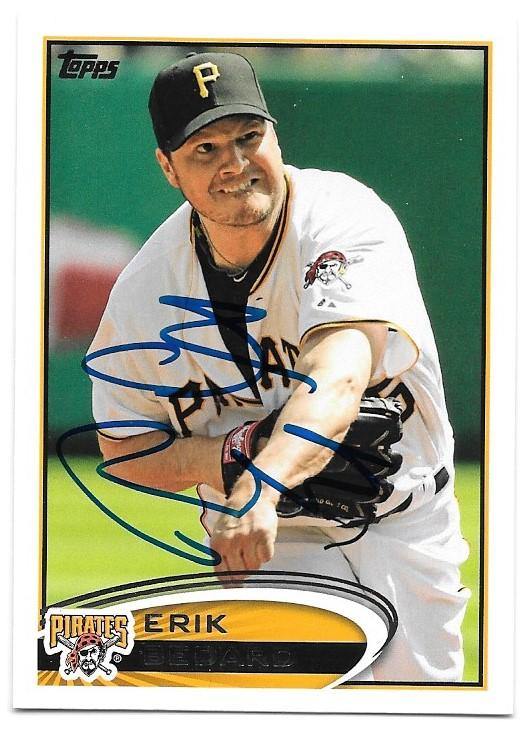 Erik Bedard Signed 2012 Topps Baseball Card - Pittsburgh Pirates - PastPros