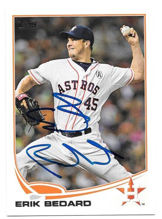 Erik Bedard Signed 2013 Topps Baseball Card - Houston Astros - PastPros