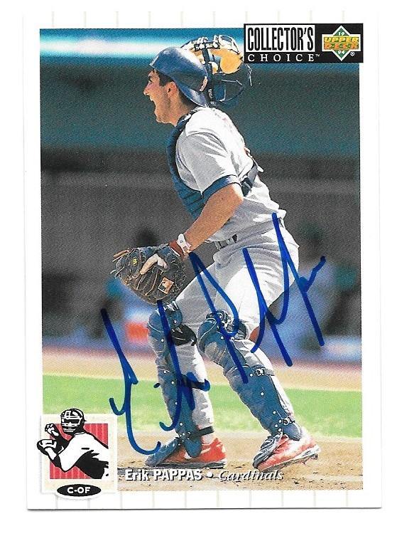 Erik Pappas Signed 1994 Collector's Choice Baseball Card - St Louis Cardinals - PastPros