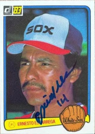 Ernesto Escarrega Signed 1983 Donruss Baseball Card - Chicago White Sox