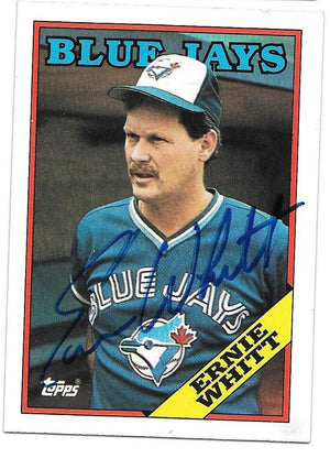 Ernie Whitt Signed 1988 Topps Baseball Card - Toronto Blue Jays