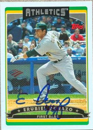 Erubiel Durazo Signed 2006 Topps Baseball Card - Oakland A's - PastPros