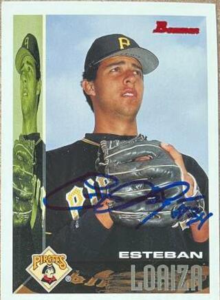 Esteban Loaiza Signed 1995 Bowman Baseball Card - Pittsburgh Pirates - PastPros