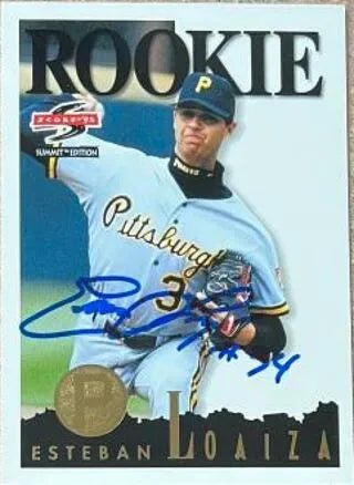 Esteban Loaiza Signed 1995 Score Summit Baseball Card - Pittsburgh Pirates
