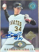 Esteban Loaiza Signed 1995 Stadium Club Super Team World Series Baseball Card - Pittsburgh Pirates
