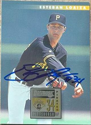 Esteban Loaiza Signed 1996 Donruss Baseball Card - Pittsburgh Pirates - PastPros