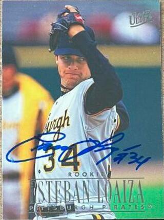 Esteban Loaiza Signed 1996 Fleer Ultra Baseball Card - Pittsburgh Pirates - PastPros