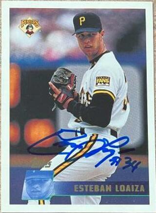 Esteban Loaiza Signed 1996 Topps Baseball Card - Pittsburgh Pirates - PastPros