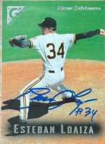 Esteban Loaiza Signed 1996 Topps Gallery Baseball Card - Pittsburgh Pirates - PastPros