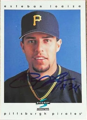Esteban Loaiza Signed 1997 Score Baseball Card - Pittsburgh Pirates - PastPros