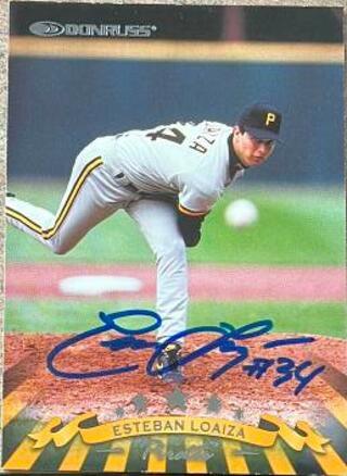 Esteban Loaiza Signed 1998 Donruss Baseball Card - Pittsburgh Pirates - PastPros