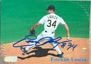 Esteban Loaiza Signed 1998 Stadium Club Baseball Card - Pittsburgh Pirates - PastPros
