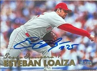 Esteban Loaiza Signed 1999 Fleer Tradition Baseball Card - Texas Rangers