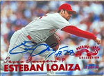 Esteban Loaiza Signed 1999 Fleer Tradition Warning Track Collection Baseball Card - Texas Rangers - PastPros