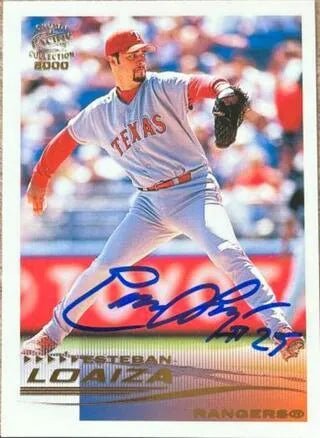 Esteban Loaiza Signed 1999 Pacific Crown Baseball Card - Texas Rangers