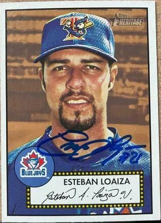 Esteban Loaiza Signed 2001 Topps Heritage (Black Back) Baseball Card - Toronto Blue Jays