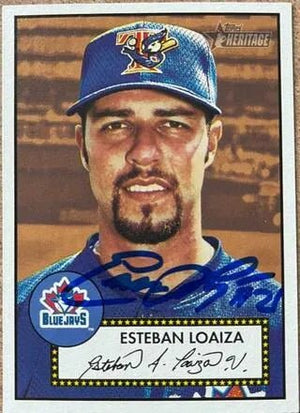 Esteban Loaiza Signed 2001 Topps Heritage (Red Back) Baseball Card - Toronto Blue Jays