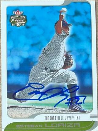 Esteban Loaiza Signed 2002 Fleer Focus Baseball Card - Toronto Blue Jays - PastPros