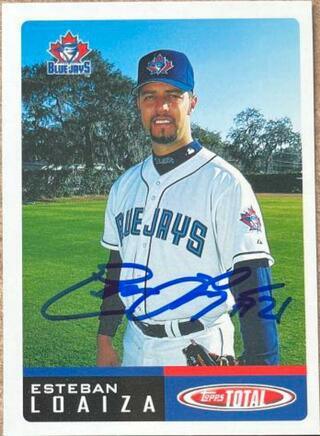Esteban Loaiza Signed 2002 Topps Total Baseball Card - Toronto Blue Jays - PastPros