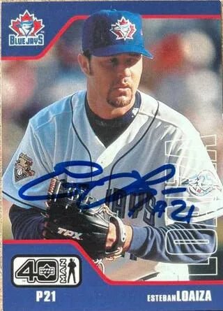 Esteban Loaiza Signed 2002 Upper Deck 40 Man Baseball Card - Toronto Blue Jays