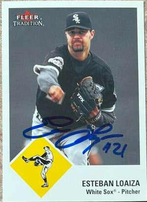 Esteban Loaiza Signed 2003 Fleer Tradition Update Baseball Card - Chicago White Sox - PastPros