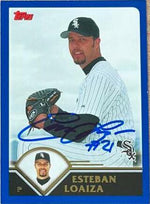 Esteban Loaiza Signed 2003 Topps Baseball Card - Chicago White Sox - PastPros