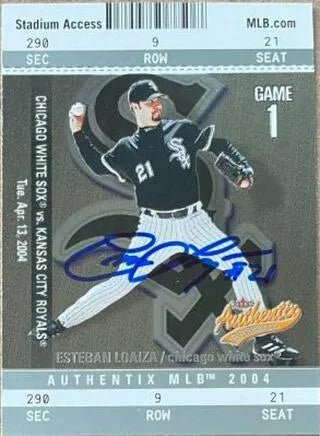 Esteban Loaiza Signed 2004 Fleer Authentix Baseball Card - Chicago White Sox