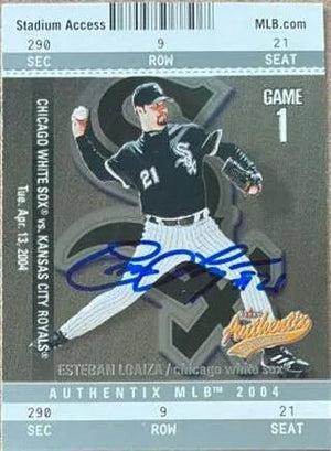 Esteban Loaiza Signed 2004 Fleer Authentix Baseball Card - Chicago White Sox