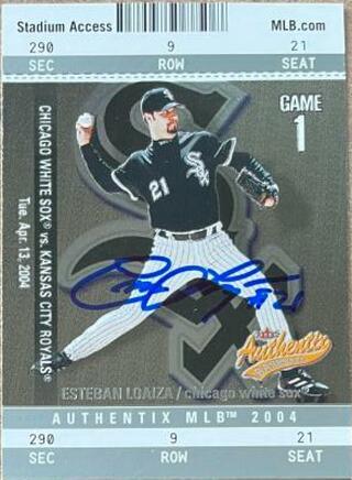 Esteban Loaiza Signed 2004 Fleer Authentix Baseball Card - Chicago White Sox - PastPros