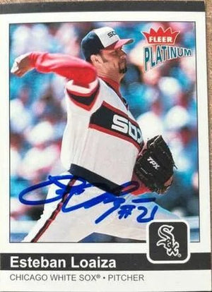 Esteban Loaiza Signed 2004 Fleer Platinum Baseball Card - Chicago White Sox