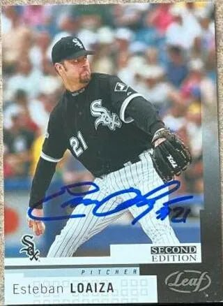 Esteban Loaiza Signed 2004 Leaf Baseball Card - Chicago White Sox