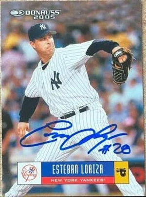 Esteban Loaiza Signed 2005 Donruss Baseball Card - New York Yankees