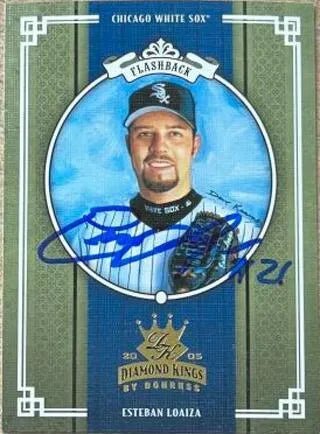 Esteban Loaiza Signed 2005 Donruss Diamond Kings Baseball Card - Chicago White Sox