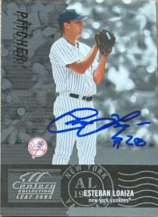 Esteban Loaiza Signed 2005 Leaf Century Baseball Card - New York Yankees - PastPros