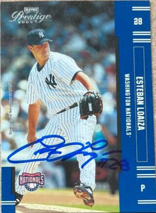 Esteban Loaiza Signed 2005 Playoff Prestige Baseball Card - New York Yankees - PastPros