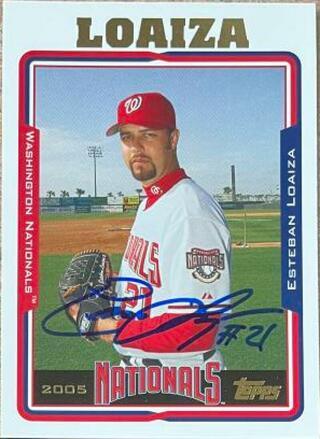 Esteban Loaiza Signed 2005 Topps Baseball Card - Washington Nationals - PastPros
