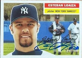 Esteban Loaiza Signed 2005 Topps Heritage Baseball Card - New York Yankees